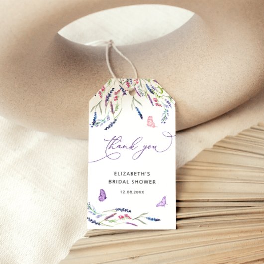 Elegant Lavender Vrijgezellenfeest Dank u Label Gi Cadeaulabel