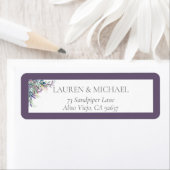 Elegant Lavender Vrijgezellenfeest Return Address Etiket (Insitu)