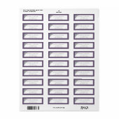 Elegant Lavender Vrijgezellenfeest Return Address Etiket (Full Sheet)