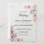 Elegant Lavender Watercolor Wedding Invitation Kaart (Voorkant)