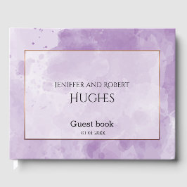 Elegant Lavender waterverf bruiloft Gastenboek