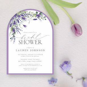 Elegant Lavender Waterverf Floral Vrijgezellenfees Kaart