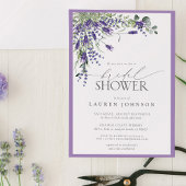 Elegant Lavender Waterverf Floral Vrijgezellenfees Kaart