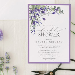 Elegant Lavender Waterverf Floral Vrijgezellenfees Kaart