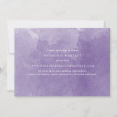 Elegant Lavender Waterverf Monogram Calligrafie Save The Date (Achterkant)
