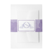 Elegant Lavender Waterverf, Monogram Wedding Uitnodigingen Wikkel (Voorkant Voorbeeld)