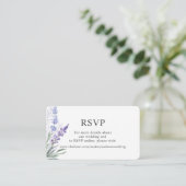 Elegant Lavender Waterverf Online RSVP Informatiekaartje (Staand voorkant)