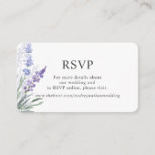 Elegant Lavender Waterverf Online RSVP Informatiekaartje (Voorkant)