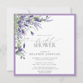 Elegant Lavender Waterverf Vrijgezellenfeest Invit Kaart (Voorkant)