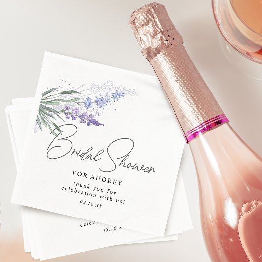 Elegant Lavender Waterverf Vrijgezellenfeest Servet