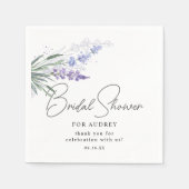 Elegant Lavender Waterverf Vrijgezellenfeest Servet (Voorkant)