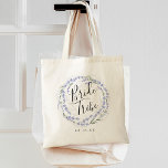 Elegant Lavender Waterverf Wreath Bride Tribe Tote Bag<br><div class="desc">Een zoet en elegant geschenk voor de bruidspartij,  kenmerkt het tas elegante lavender grote waterverf met groen met "bruidtribe"binnen in hand geschreven letterlijk manuscript. Personaliseer met trouwdatum of de naam van de ontvanger.</div>