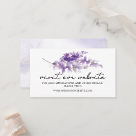 Elegant Lavender Weddenschap Website Invoegen kaar Plaatskaartje