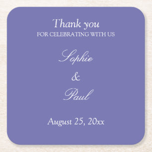 Elegant Lavender Wedding Bedankt Kartonnen Onderzetters