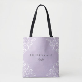 Elegant  Lavender Wedding Bridesmaid's Gift Tote Bag