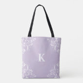 Elegant  Lavender Wedding Bridesmaid's Gift Tote Bag (Achterkant)