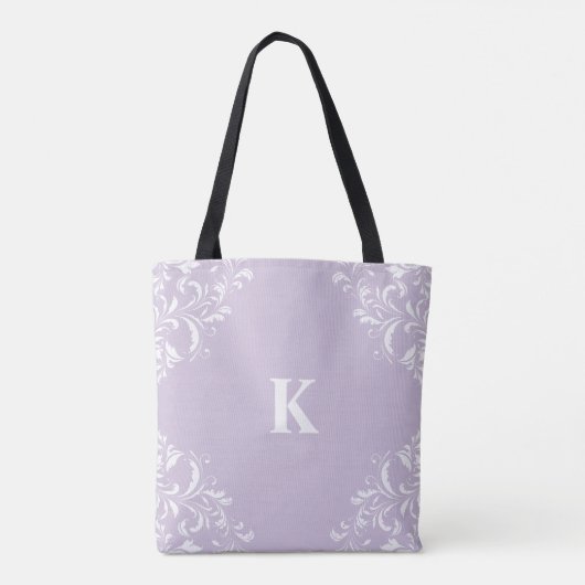 Elegant Lavender Wedding Bridesmaid's Gift Tote Bag (Achterkant)