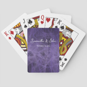Elegant Lavender Wedding Guest Favor Spelling Card Pokerkaarten
