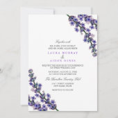 Elegant Lavender Wedding Invitation Kaart (Voorkant)