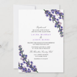 Elegant Lavender Wedding Invitation Kaart