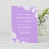 Elegant Lavender Wedding Invitations Kaart (Staand voorkant)