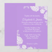 Elegant Lavender Wedding Invitations Kaart (Voorkant / Achterkant)