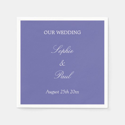 Elegant Lavender Wedding Napkins Servet (Voorkant)