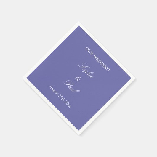 Elegant Lavender Wedding Napkins Servet (Hoek)