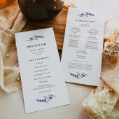 Elegant Lavender Wedding Programmakaart