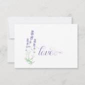 Elegant Lavender Wedding RSVP (Achterkant)