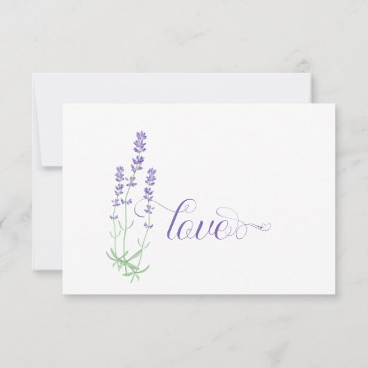 Elegant Lavender Wedding RSVP (Achterkant)