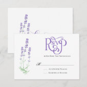 Elegant Lavender Wedding RSVP (Voorkant / Achterkant)