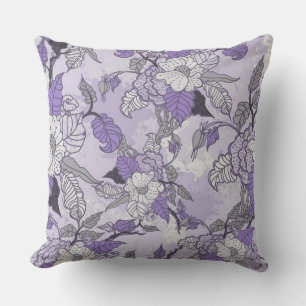 Elegant Lavender & White Floral Sierkussen