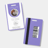 Elegant Lavender Work Office Identification ID Badge (Voor- en achterkant)