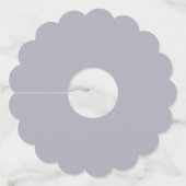 Elegant Lavender Wreath Wedding Favor Wijnglaslabel (Achterkant)