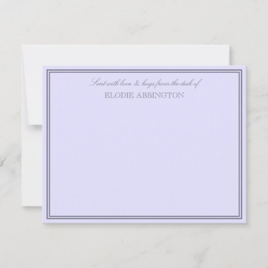 Elegant Lavender zend met liefde en handschoen Notitiekaartje (Voorkant)