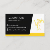 Elegant Law & Justice Business Card | Attorney Visitekaartje (Achterkant)
