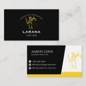 Elegant Law & Justice Business Card | Attorney Visitekaartje (Voorkant / Achterkant)