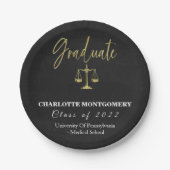 Elegant Law School Afstuderen Papieren Bordje (Voorkant)