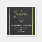 Elegant Law School Afstuderen Servet (Voorkant)