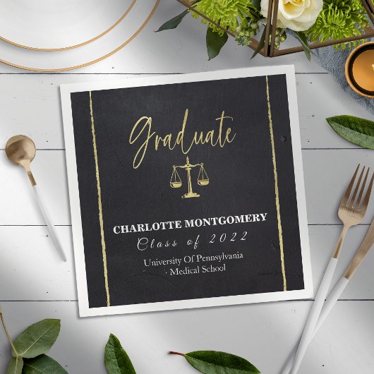 Elegant Law School Afstuderen Servet