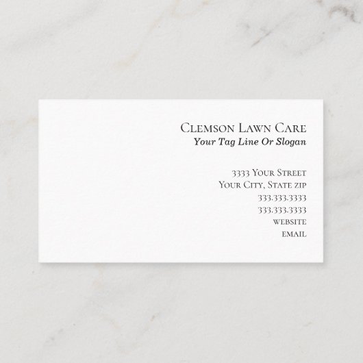 Elegant Lawn Care Professional Visitekaartje (Achterkant)