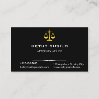 Elegant Lawyer Business Card | Attorney & Legal Visitekaartje