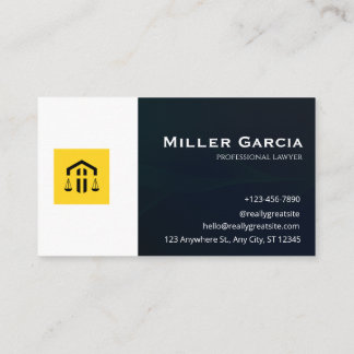 Elegant Lawyer Business Card | Attorney & Legal Visitekaartje