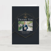 Elegant Lawyer Photo Law School Afstuderen Bedankkaart (Voorkant)