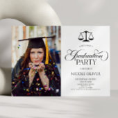 Elegant Lawyer Scale Custom Afbeelding Afstuderen Kaart