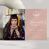 Elegant Lawyer Scale Custom Afbeelding Afstuderen Kaart