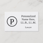 Elegant Lawyer Visitekaartje (Voorkant)