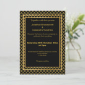 ELEGANT LAYERED GOLD BLACK MERMAID SCALE PATTERN KAART (Staand voorkant)