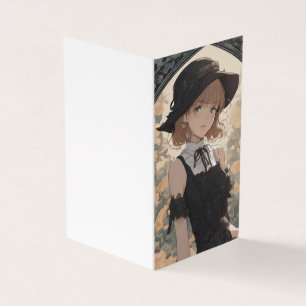 Elegant LBD Anime Little Black Dress Blank Kaart